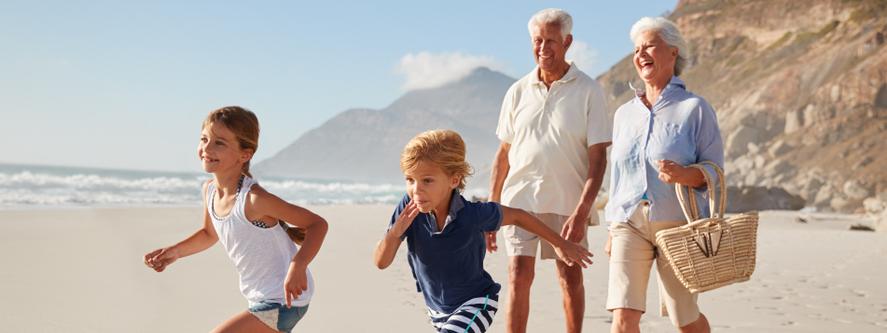 familie op het strand