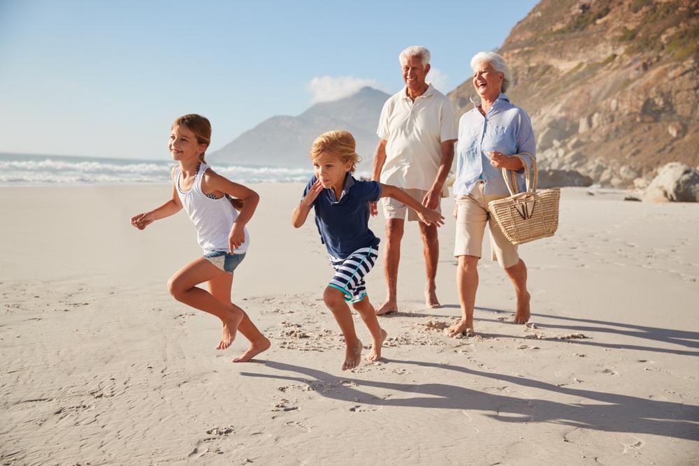 familie op het strand